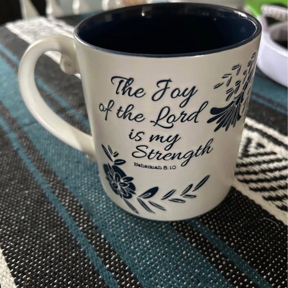 Inspirational Blue and White Mug SOLD